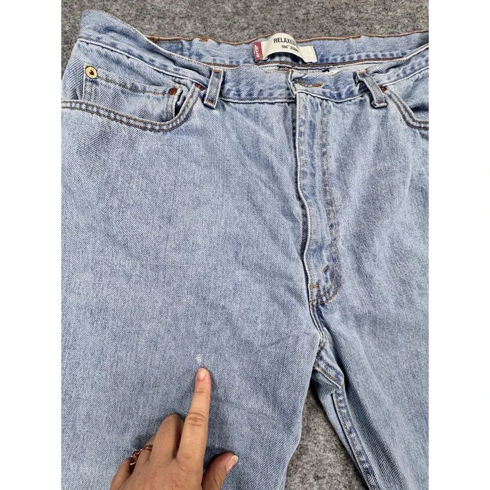 Levis 550 Relaxed Fit Blue Denim Jeans‎ Mens 40 x 32 Straight Leg Mid Rise